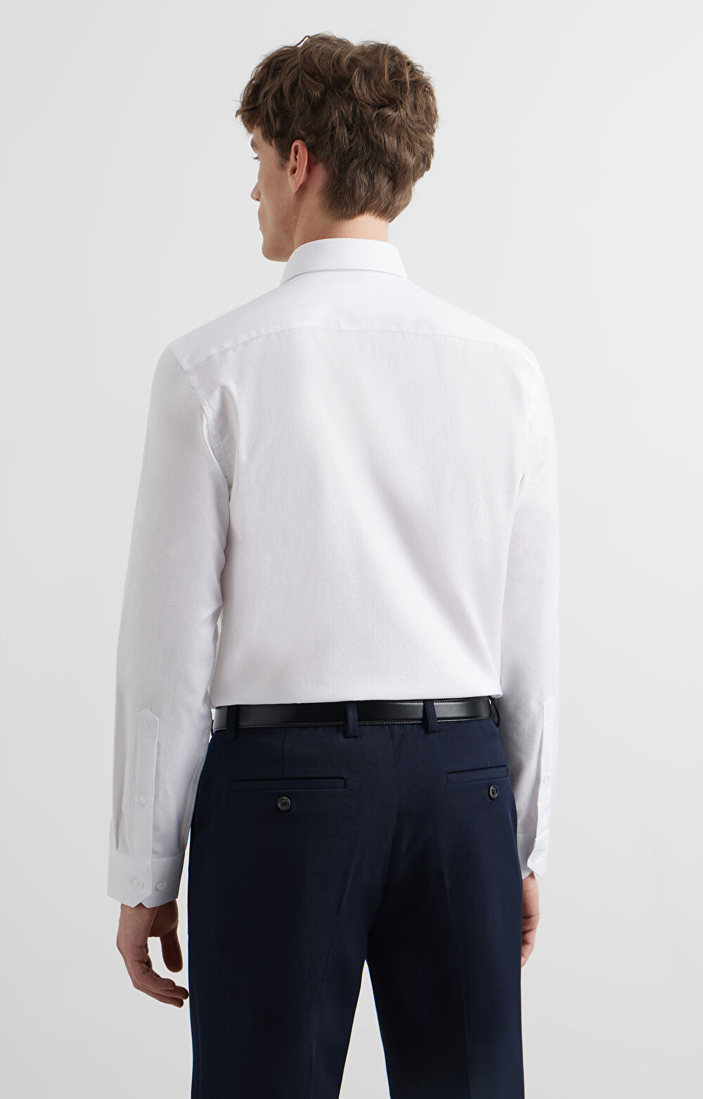 Koszula slim w jodełkę - 4