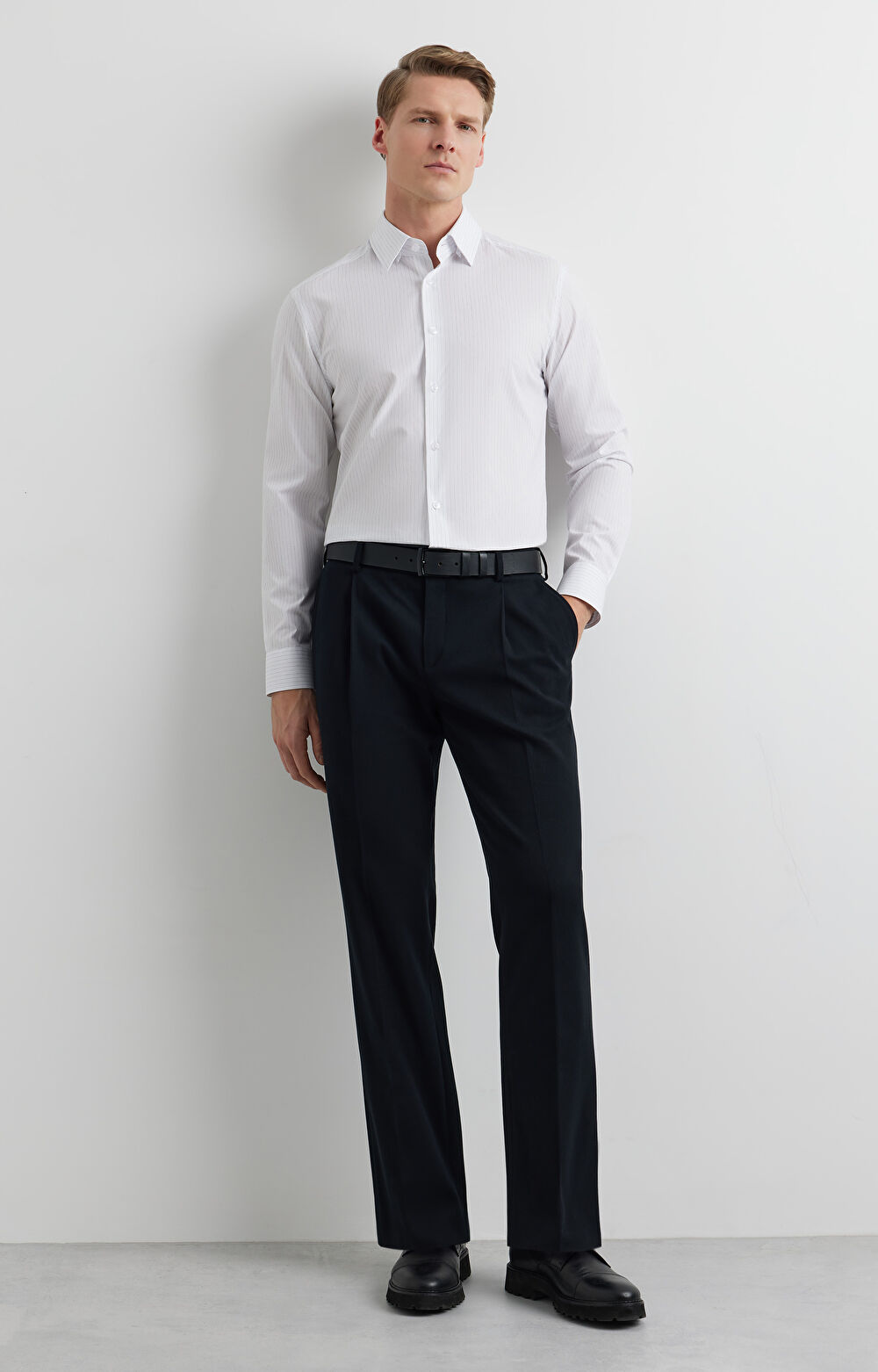 Koszula slim w prążek - 5