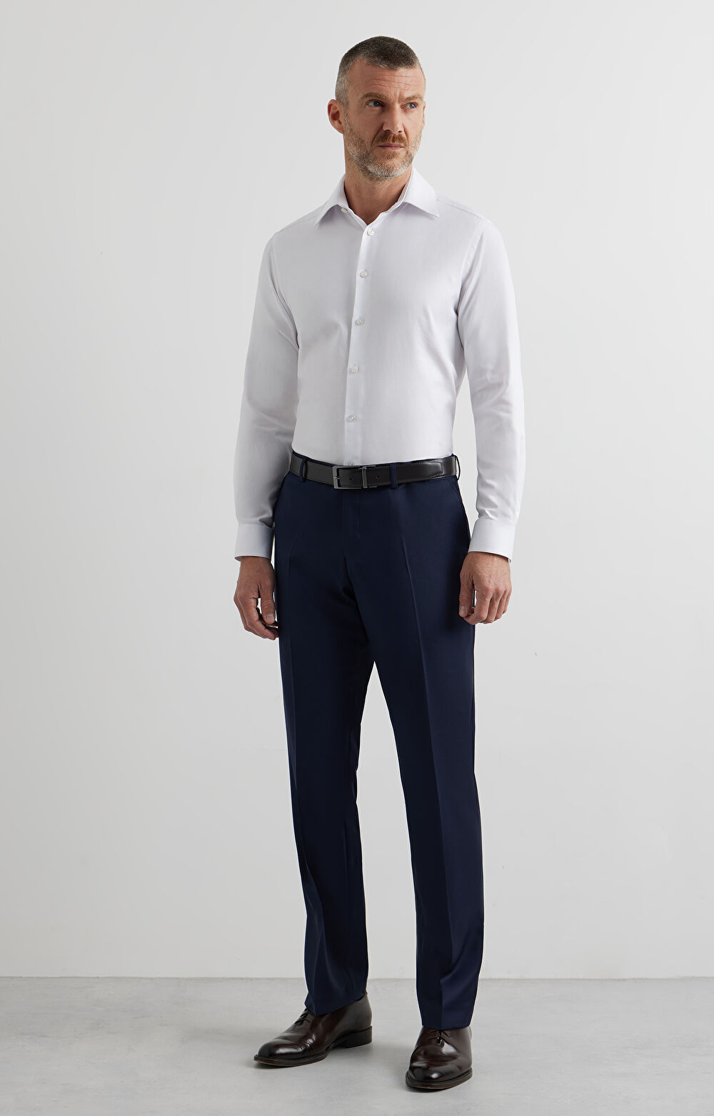 Koszula slim w diagonalny wzór - 4