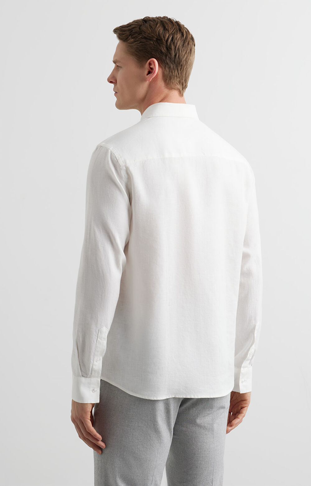 Lniana koszula regular - 4
