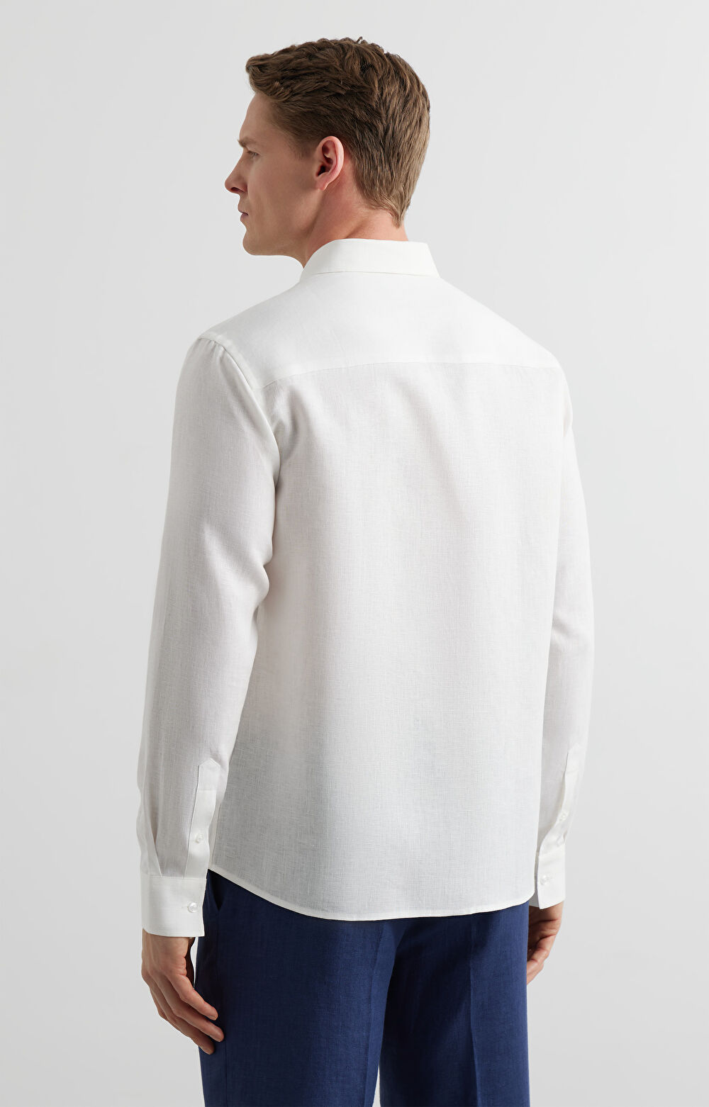 Lniana koszula regular - 4