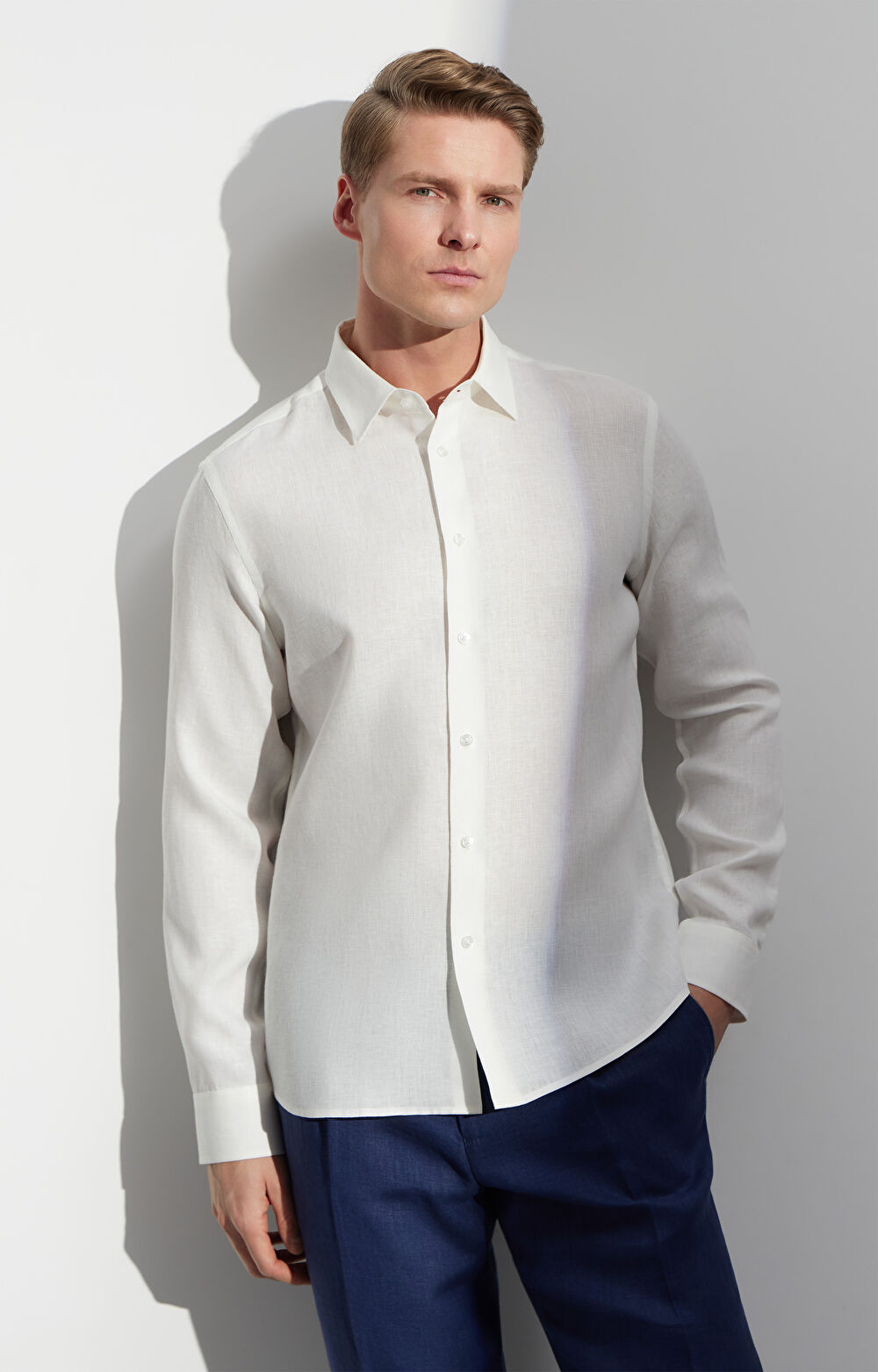 Lniana koszula regular - 7