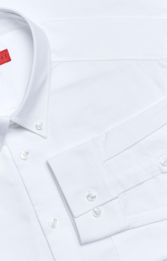 Luźna koszula z kieszonką, kołnierz kryte button-down - 5