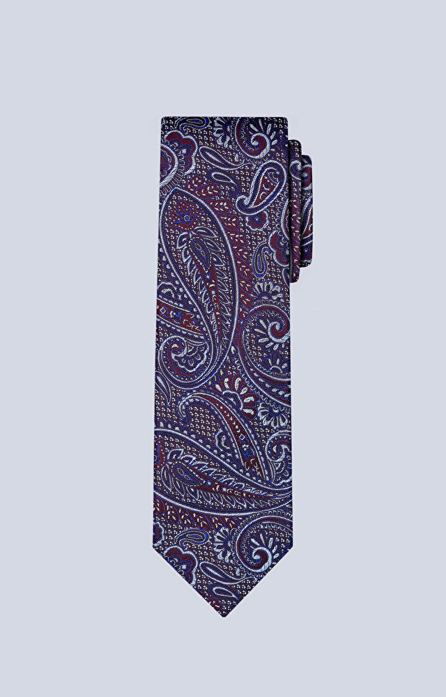 Jedwabny krawat z wzorem paisley
