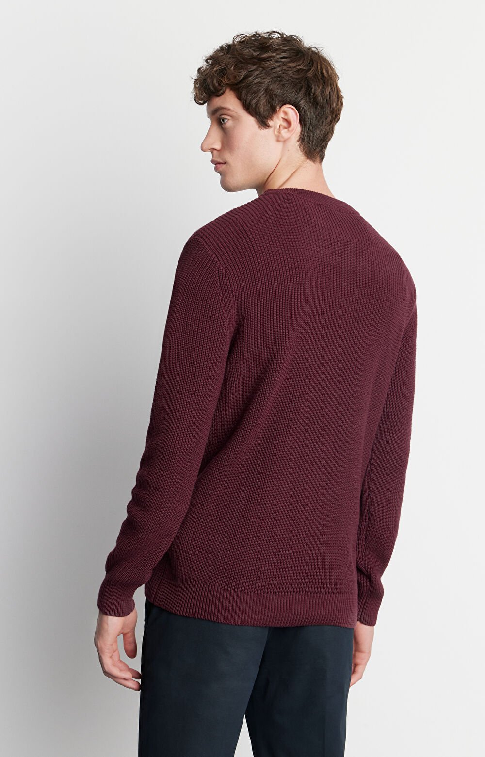 Sweter z dzianiny bawełnianej