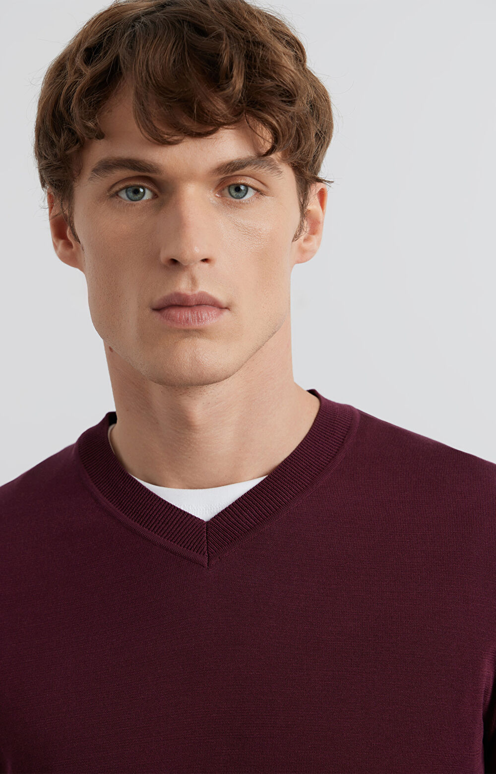 Sweter v-neck - 6