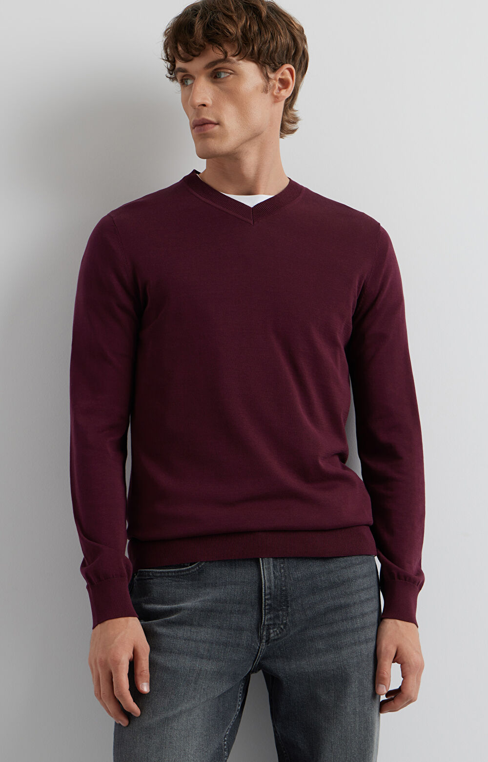Sweter v-neck - 7