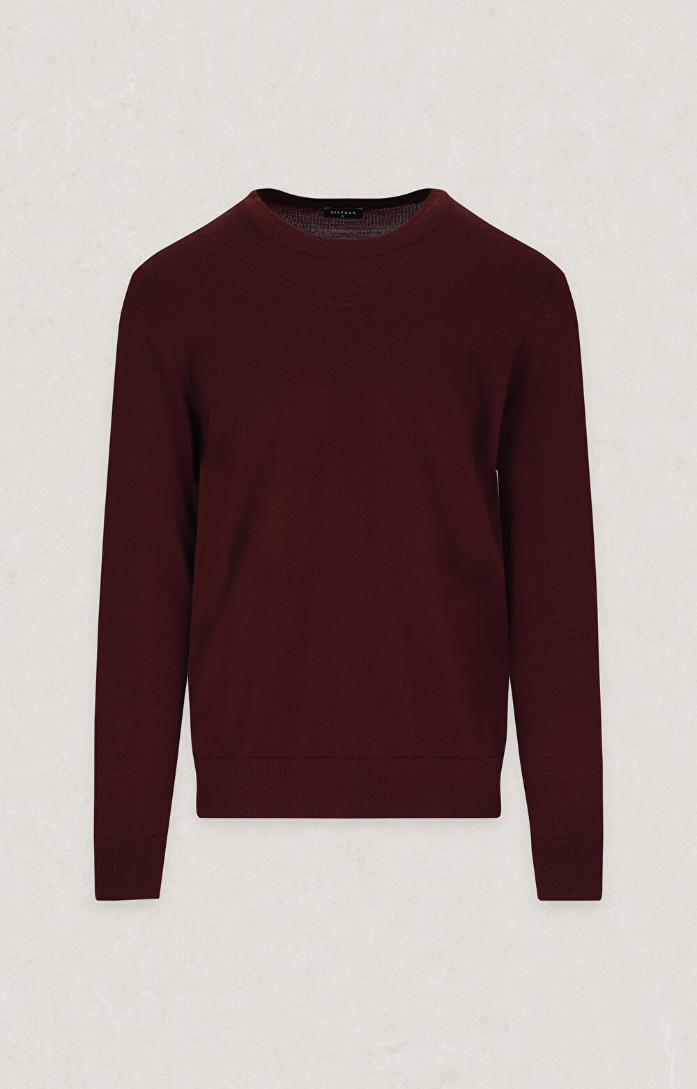 Gładki sweter round neck - 2