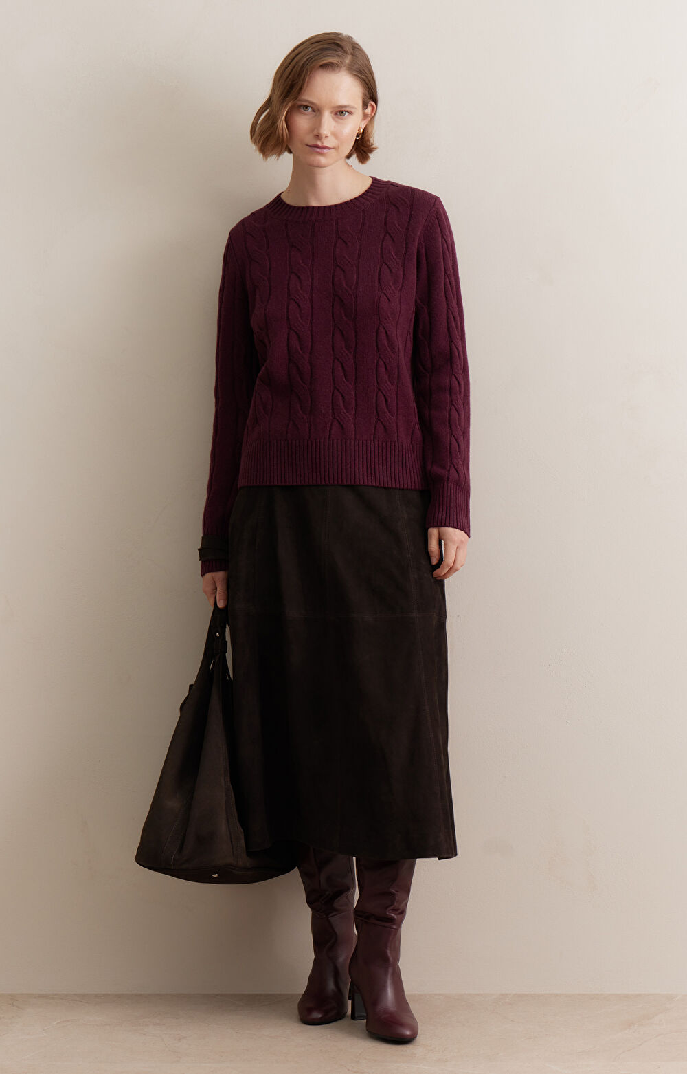 Wełniany sweter round neck - 2