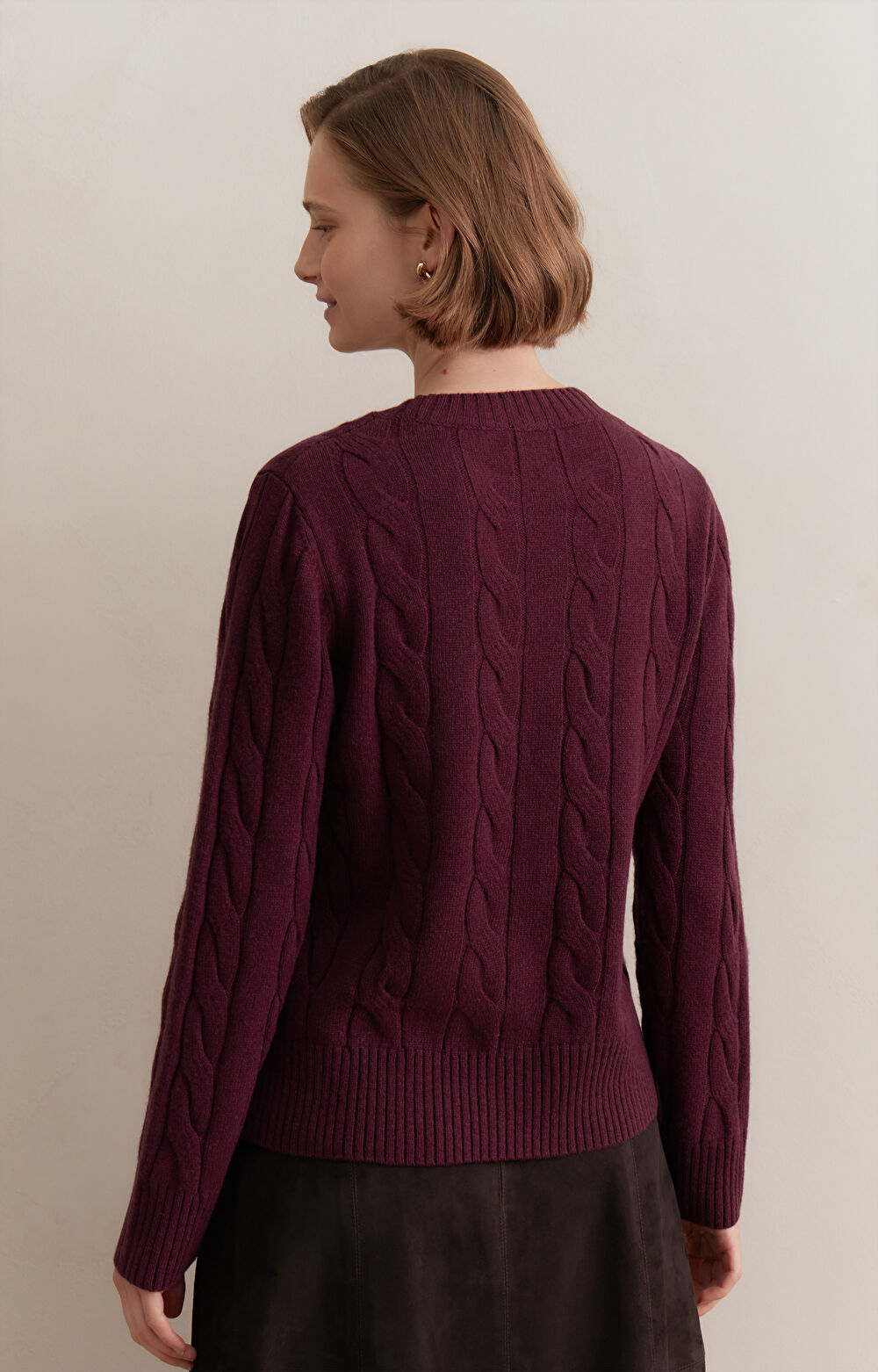 Wełniany sweter round neck - 3