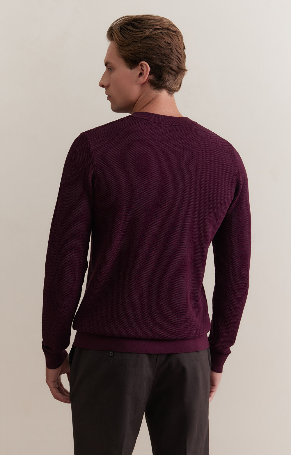 Bawełniany sweter w mikrowzór - 2