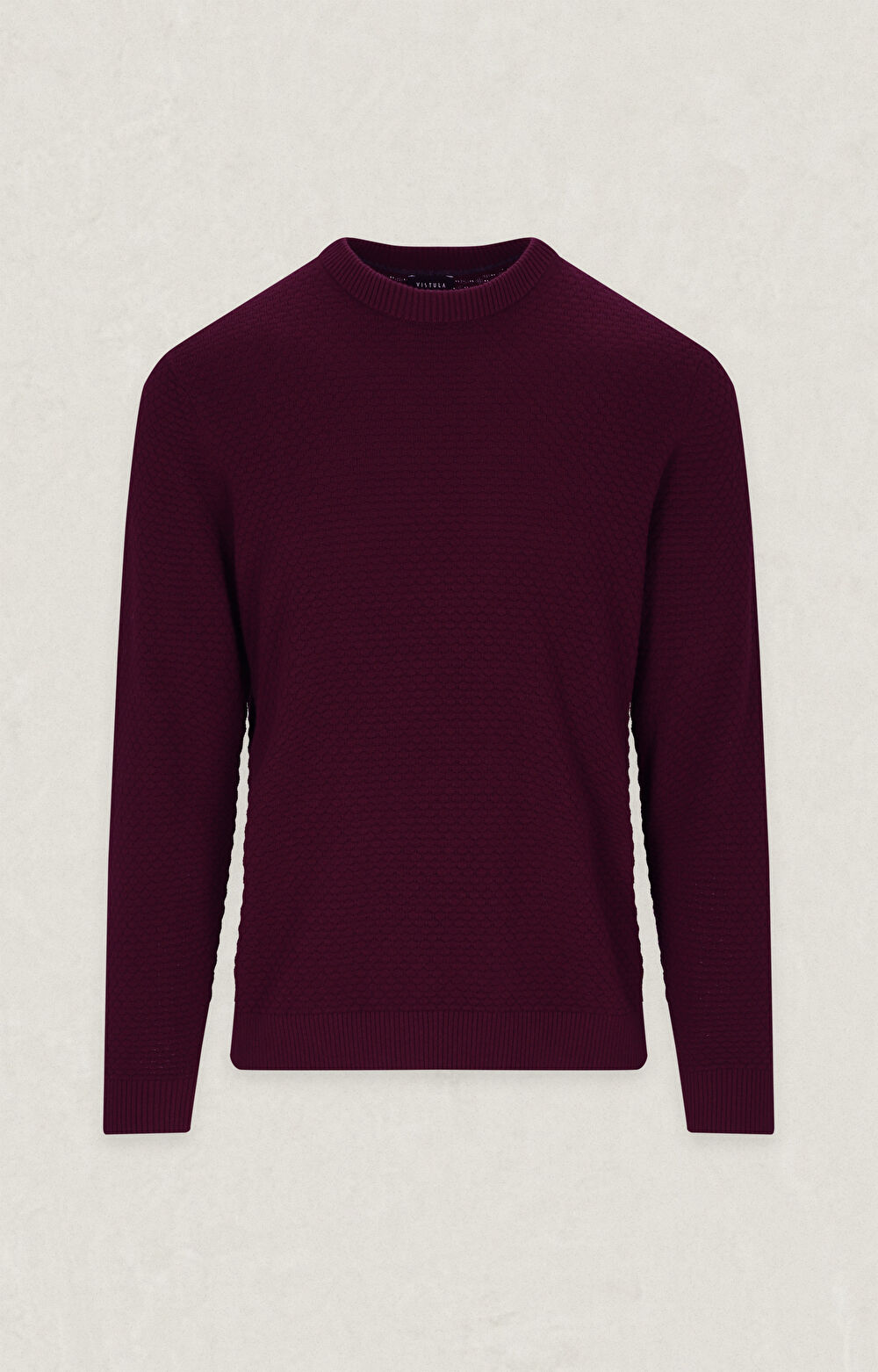 Geometryczny sweter round neck - 2