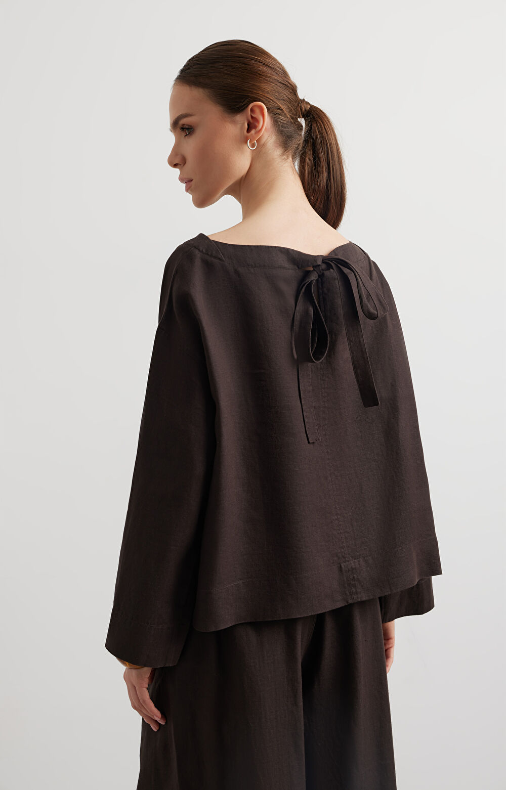 Lniana bluzka regular - 3