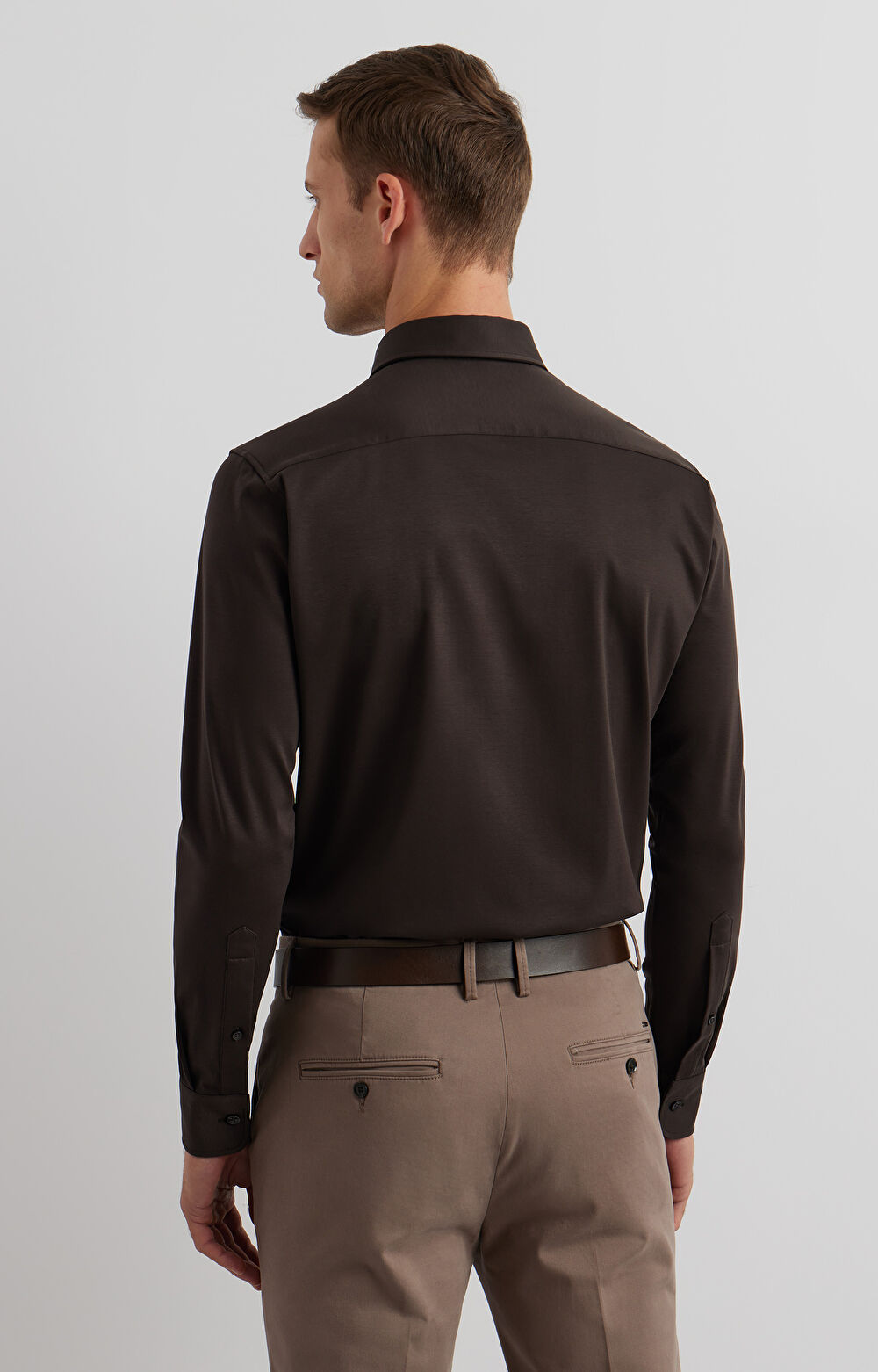 Dzianinowa koszula slim - 4