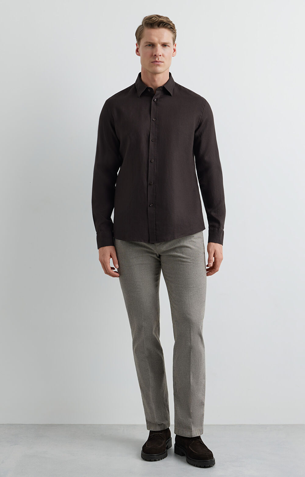 Lniana koszula regular - 5