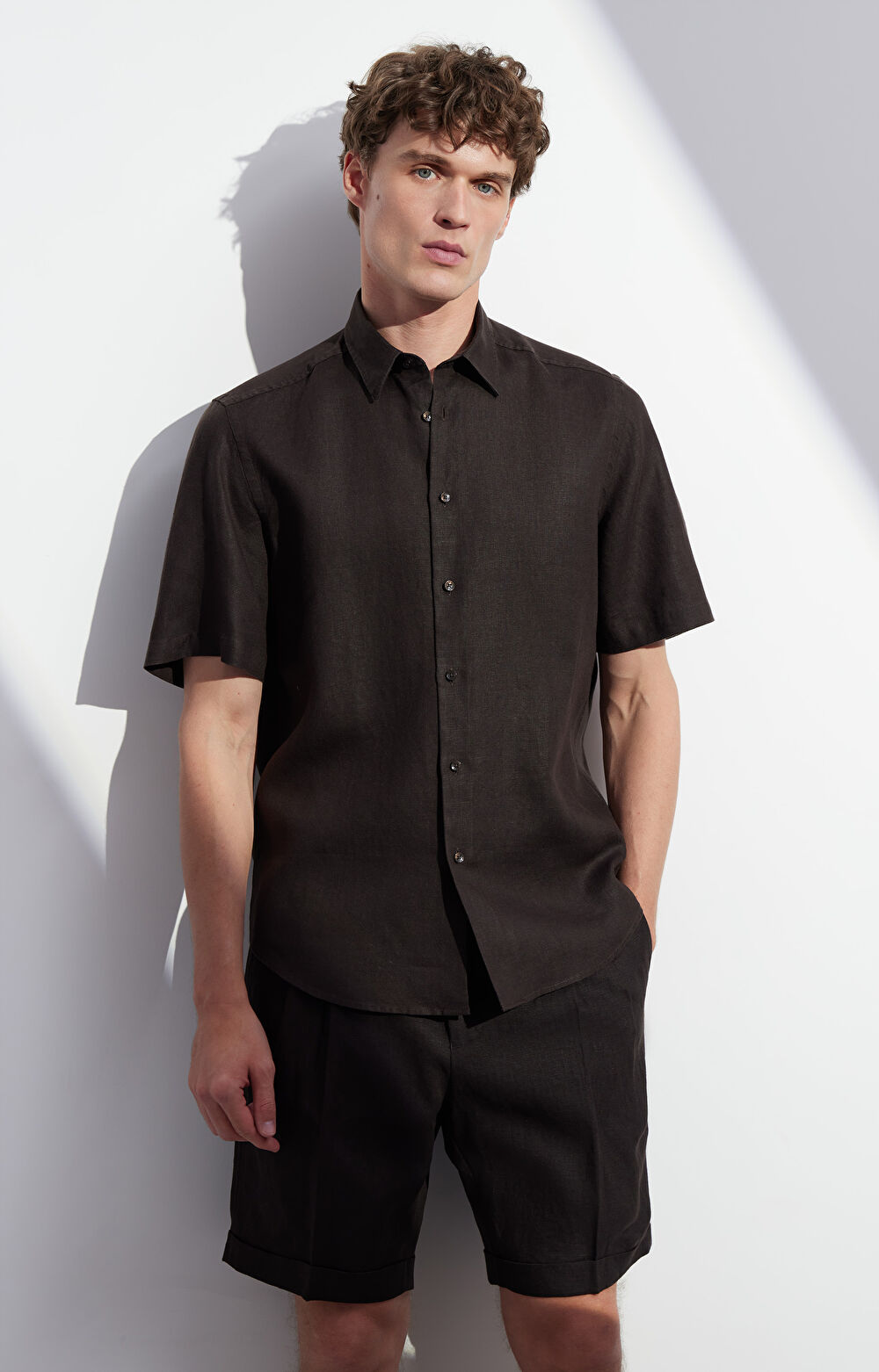 Lniana koszula regular - 7