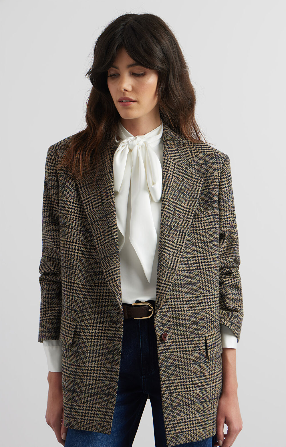 Marynarka oversize w kratę - 6