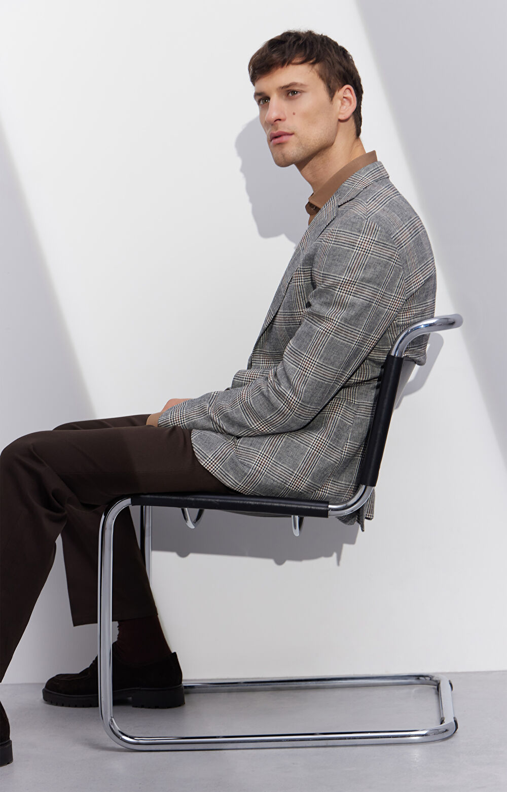 Marynarka super slim w kratę - 10