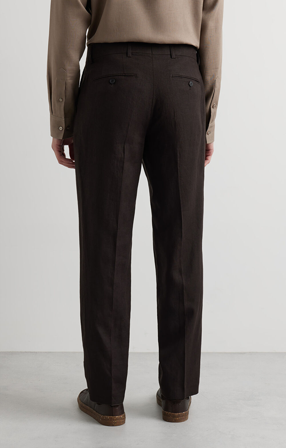 Lniane spodnie super slim do garnituru - Mix&Match - 4