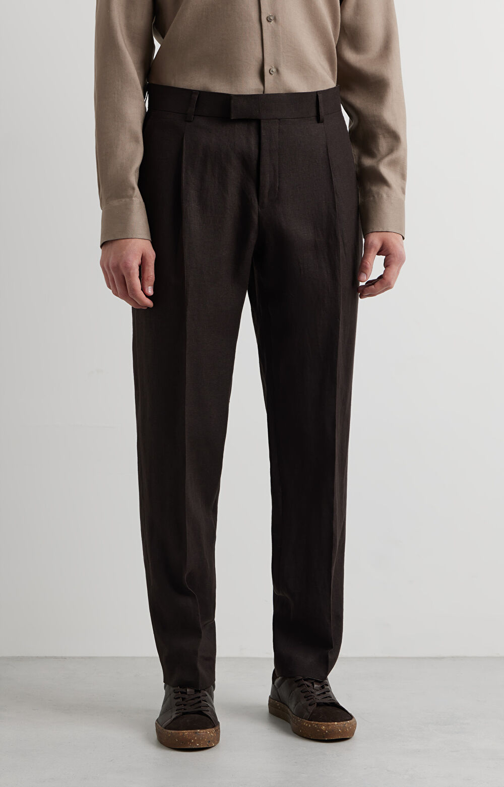 Lniane spodnie super slim do garnituru - Mix&Match - 3