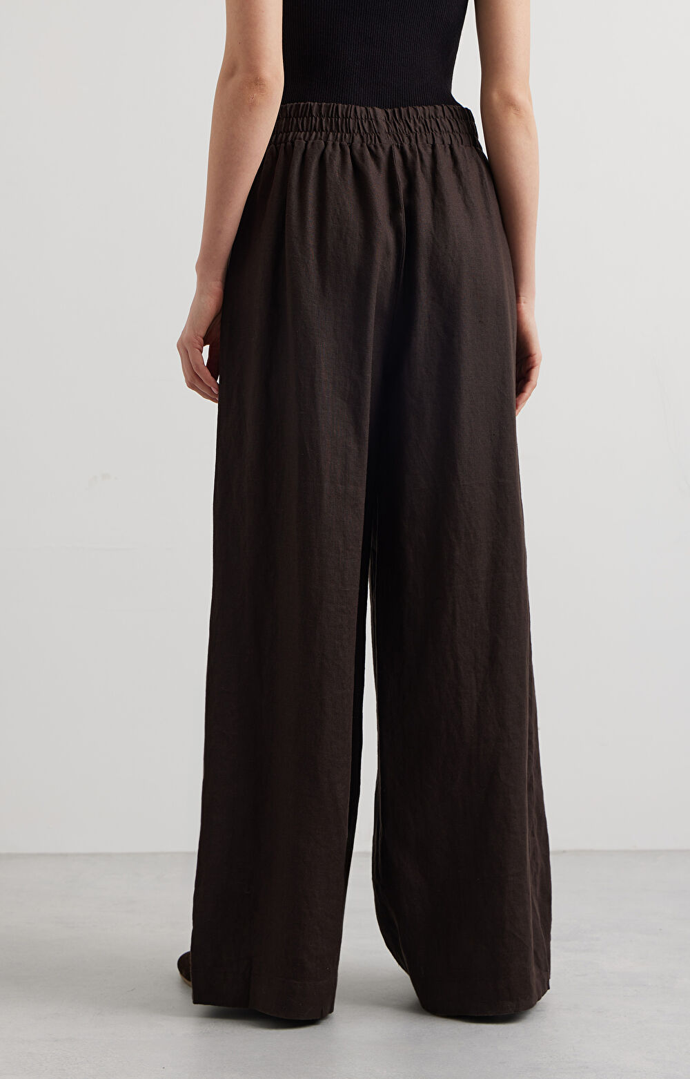 Lniane spodnie regular - 3