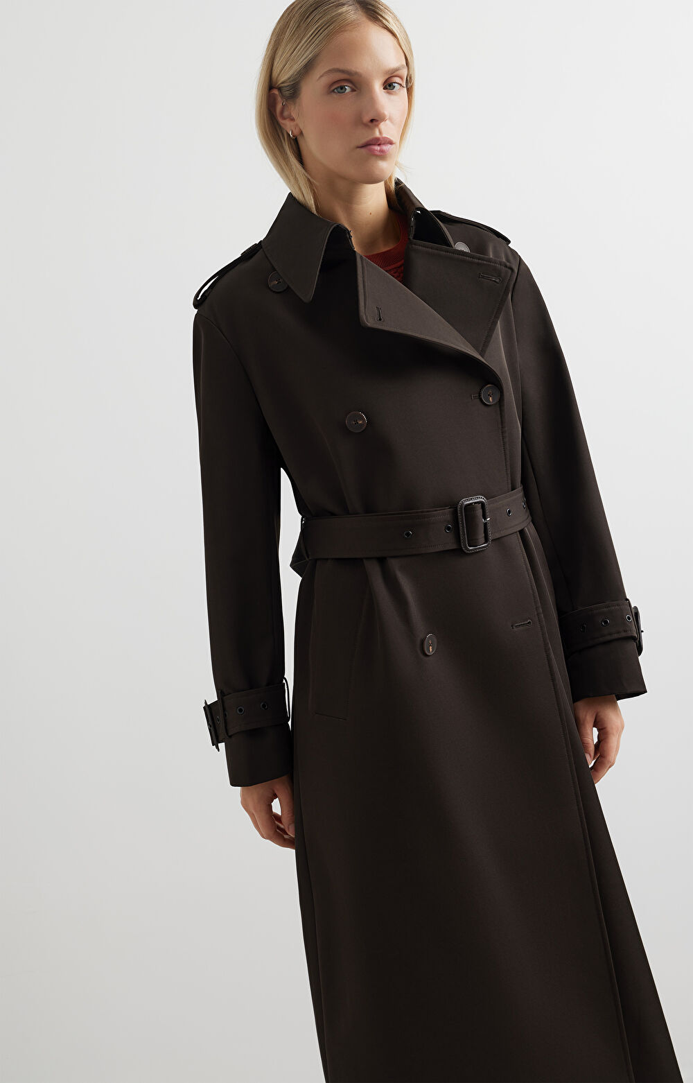 Dwurzędowy płaszcz slim - 5