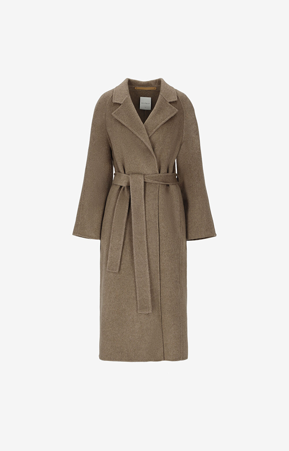 Kopertowy płaszcz z paskiem - 3