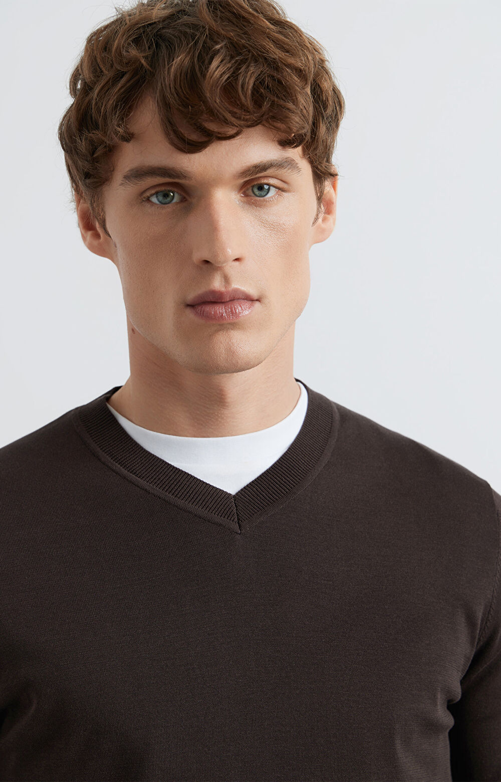 Sweter v-neck - 6