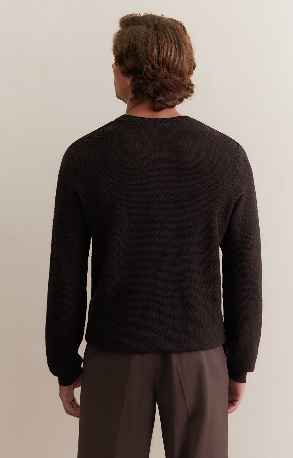Strukturalny sweter round neck - 4