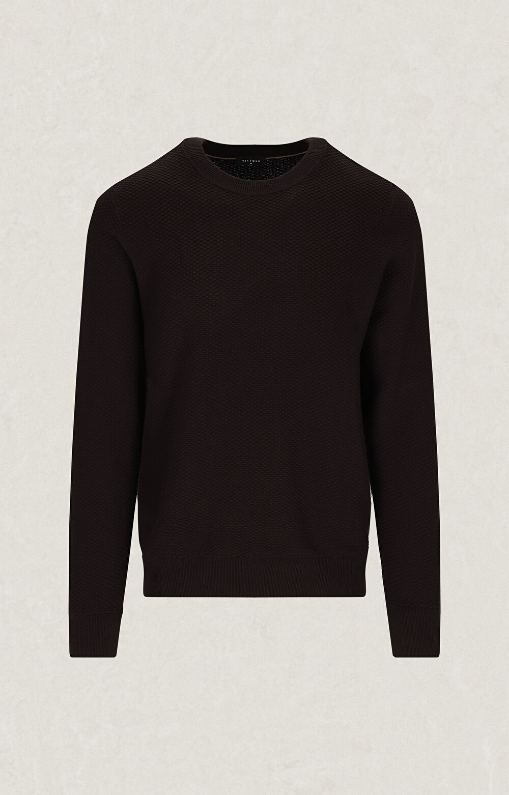Strukturalny sweter round neck - 2