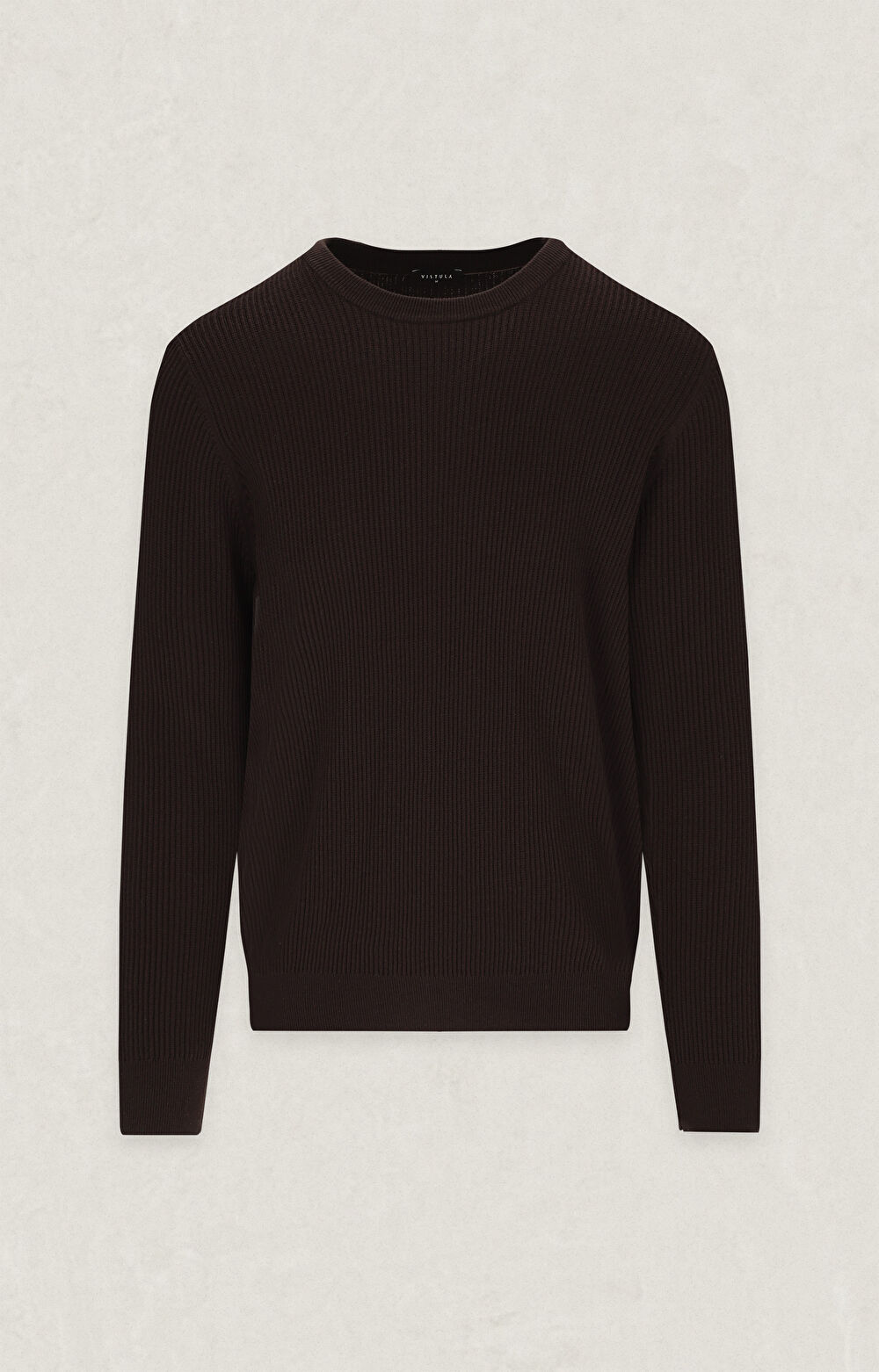Sweter round neck w prążek - 2