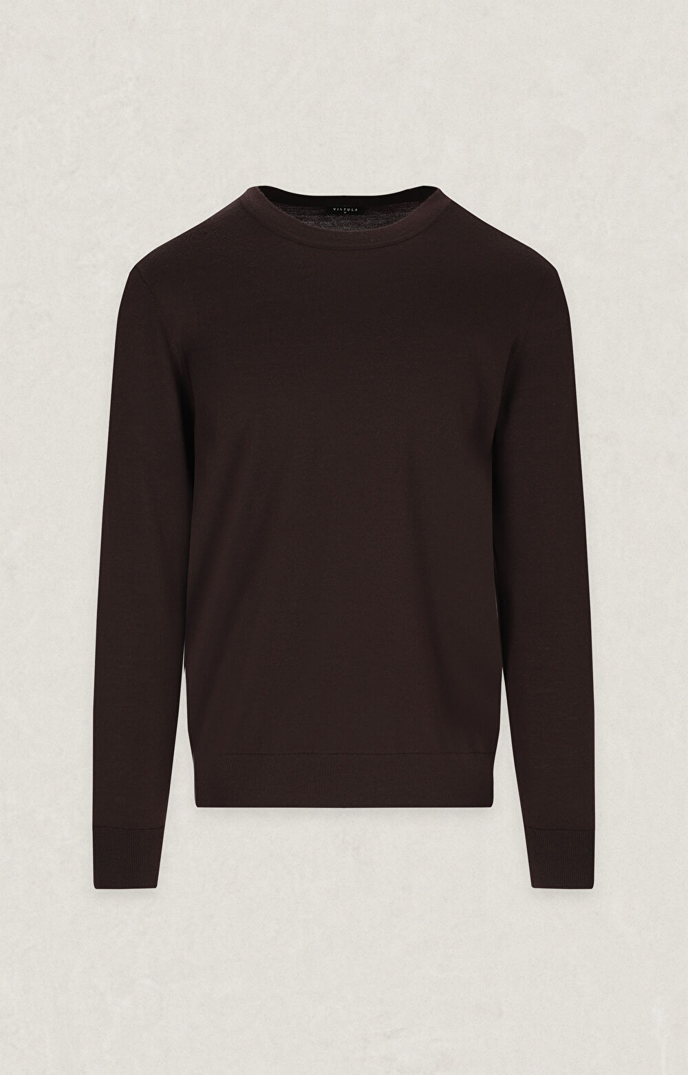Gładki sweter round neck - 2
