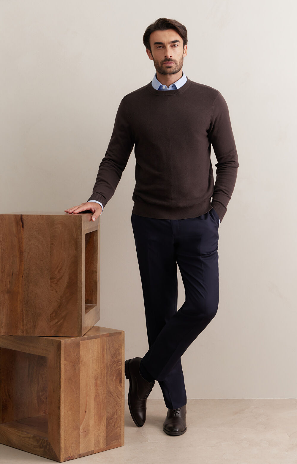 Bawełniany sweter w mikrowzór - 6