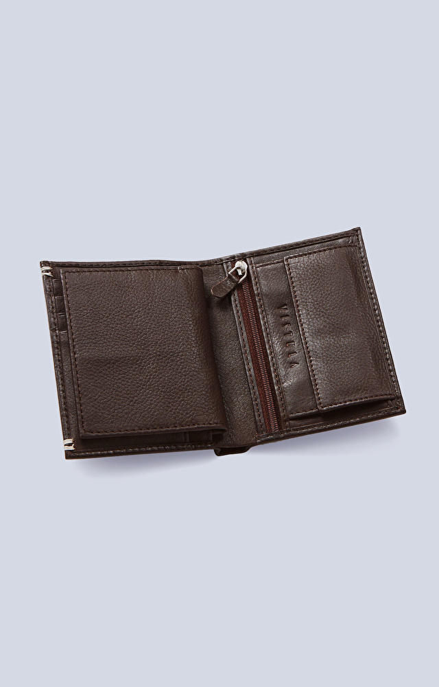 Dwuelementowy, skórzany portfel
