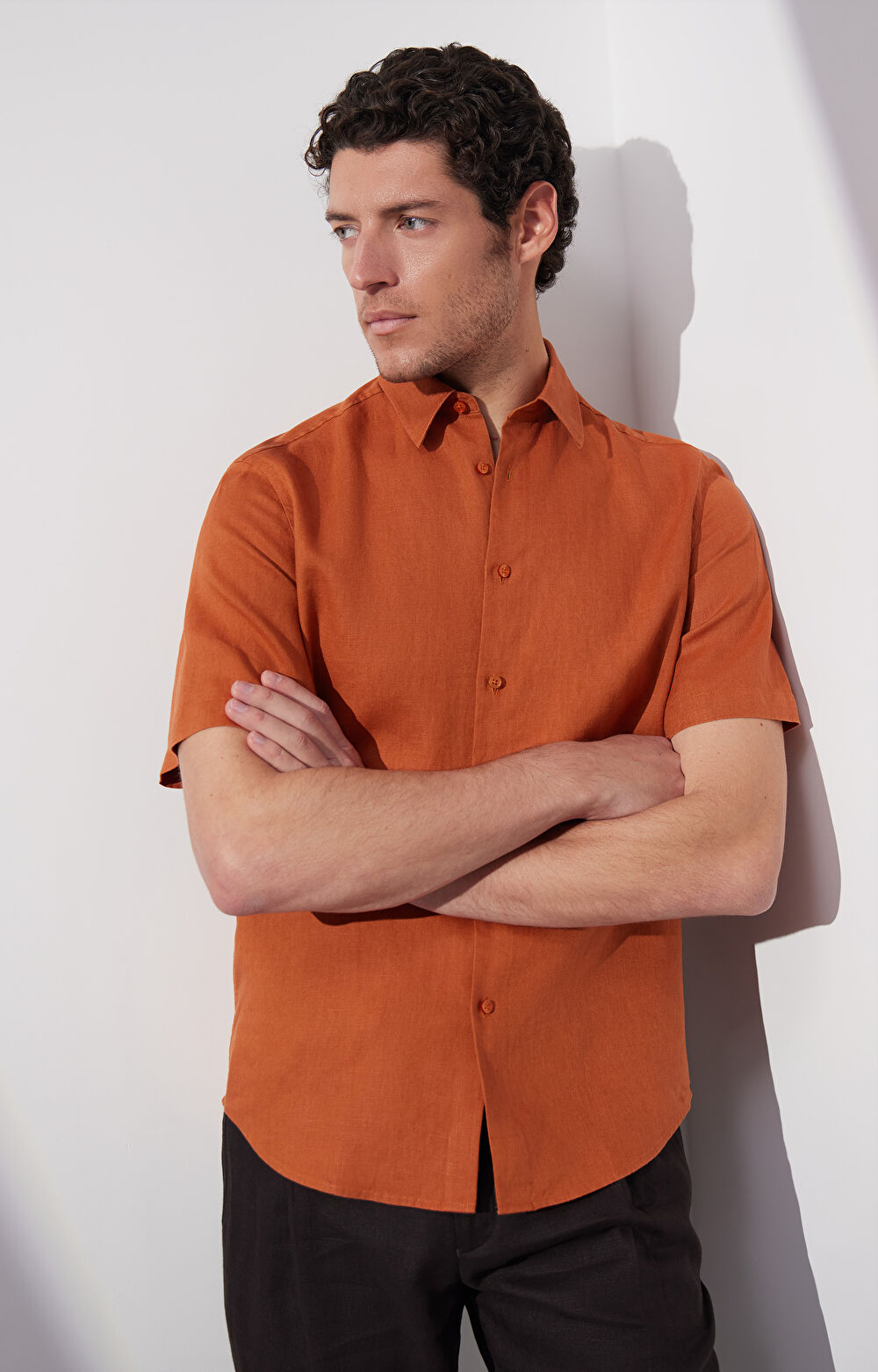 Lniana koszula regular - 6