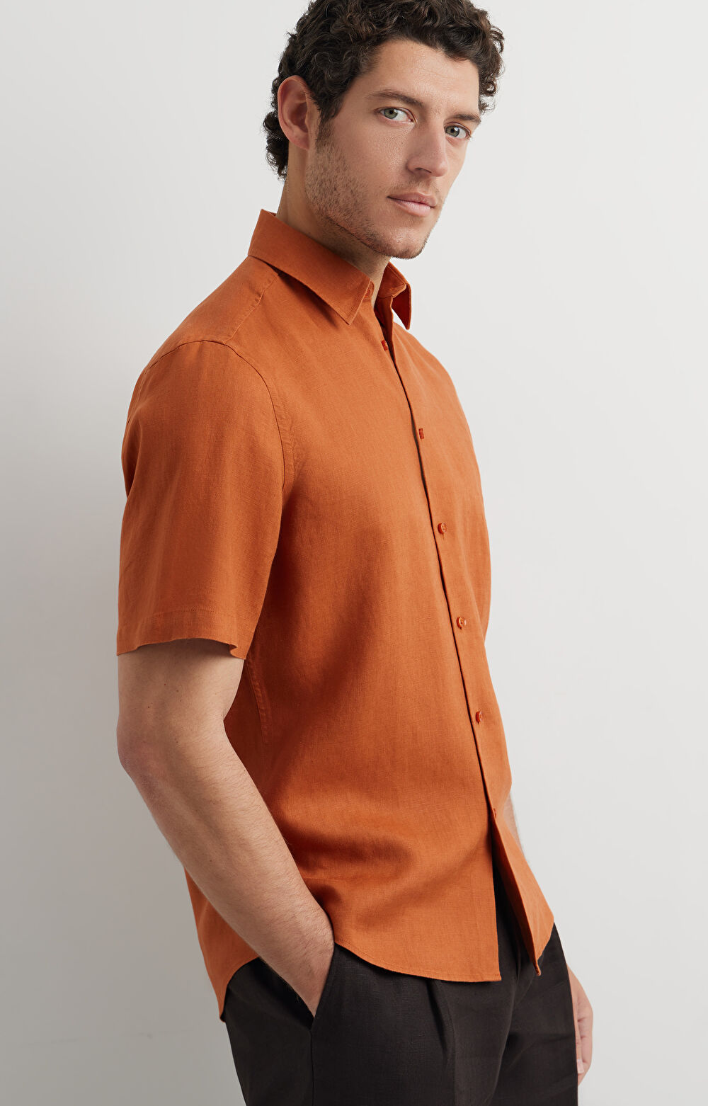 Lniana koszula regular - 3