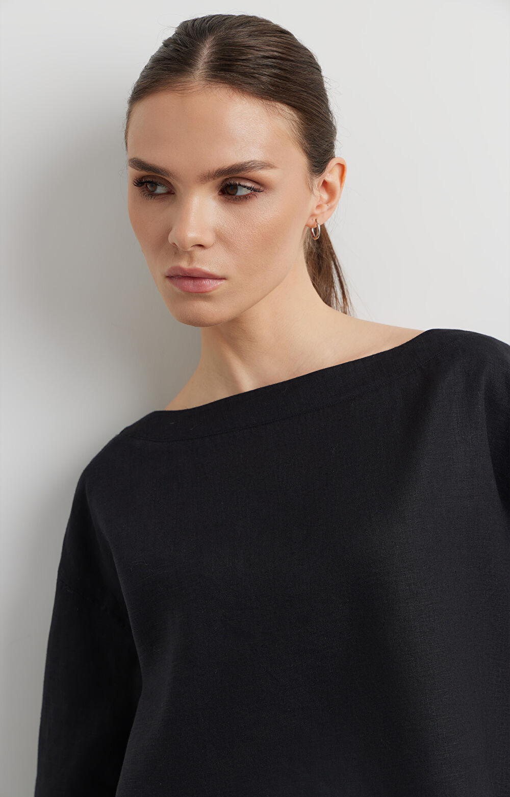 Lniana bluzka regular - 4