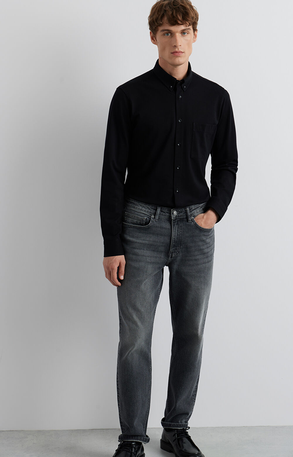 Dzianinowa koszula slim - 6