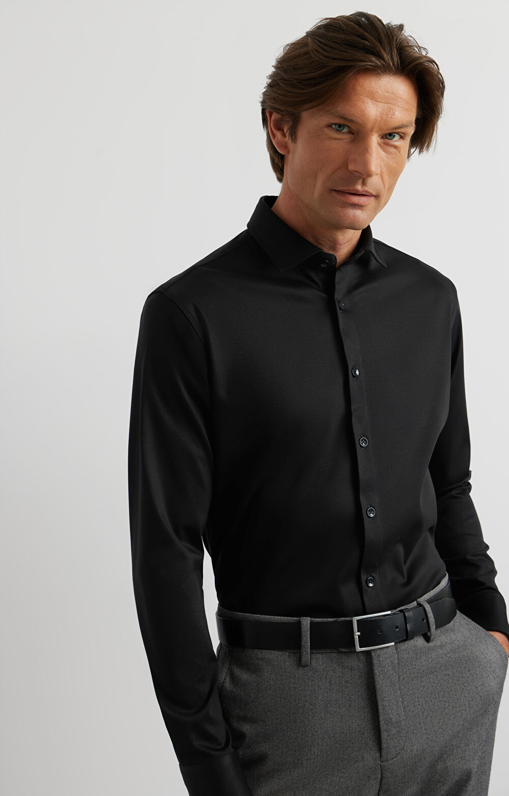 Dzianinowa koszula slim - 3