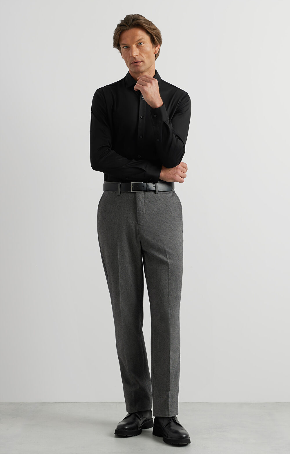 Dzianinowa koszula slim - 5