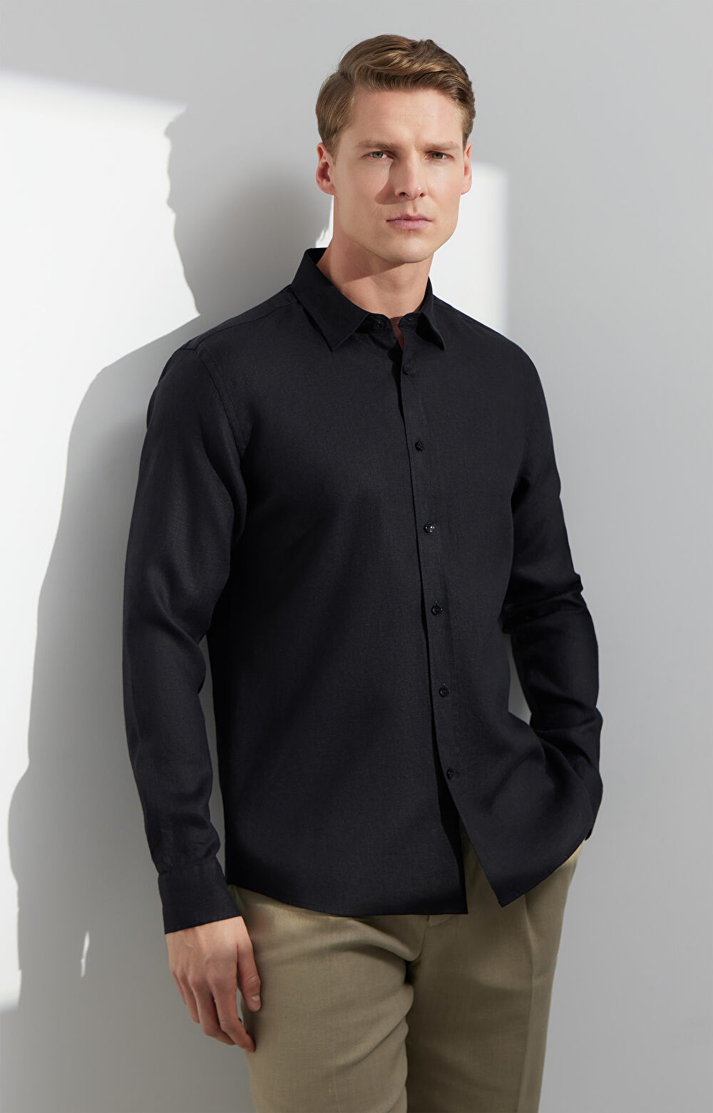 Lniana koszula regular - 7