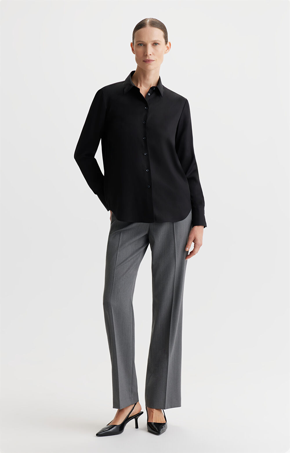 Czarna koszula regular fit