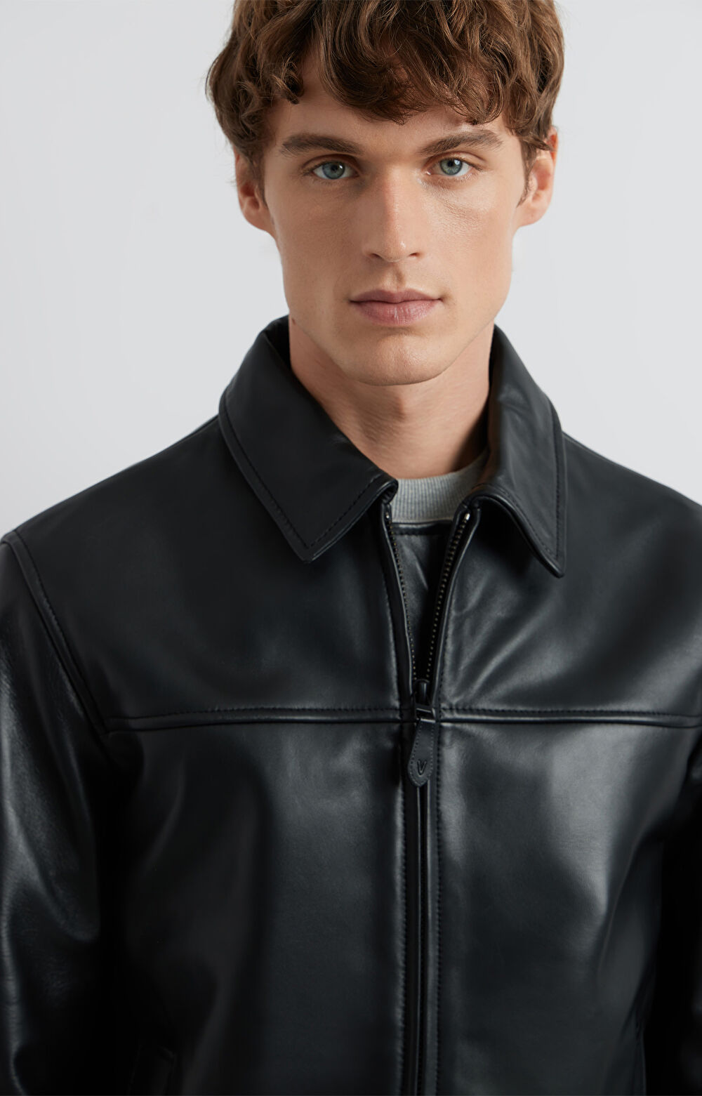Skórzana kurtka typu harrington - 6