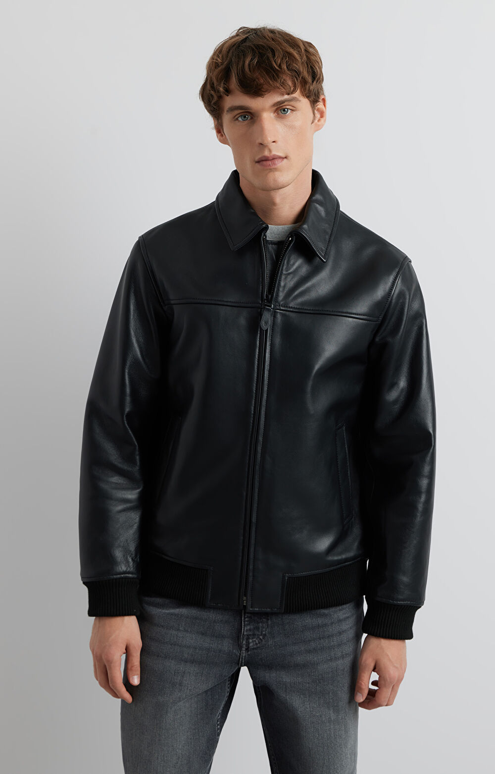 Skórzana kurtka typu harrington - 7