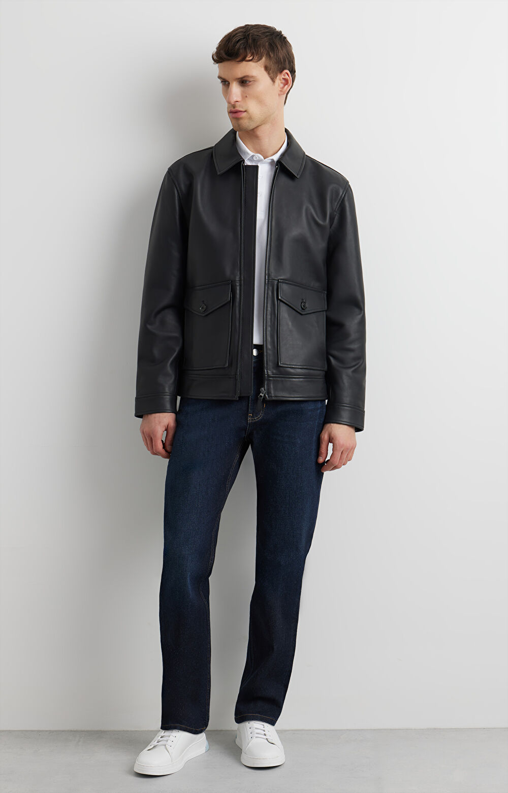 Skórzana kurtka typu harrington - 4