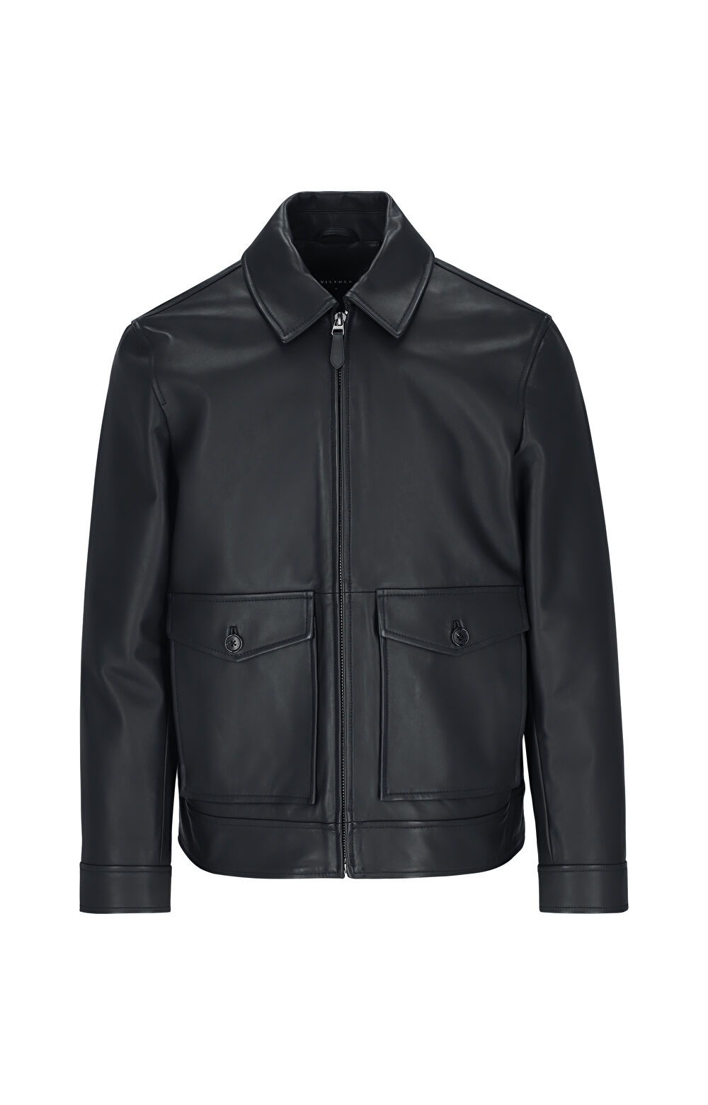 Skórzana kurtka typu harrington - 2