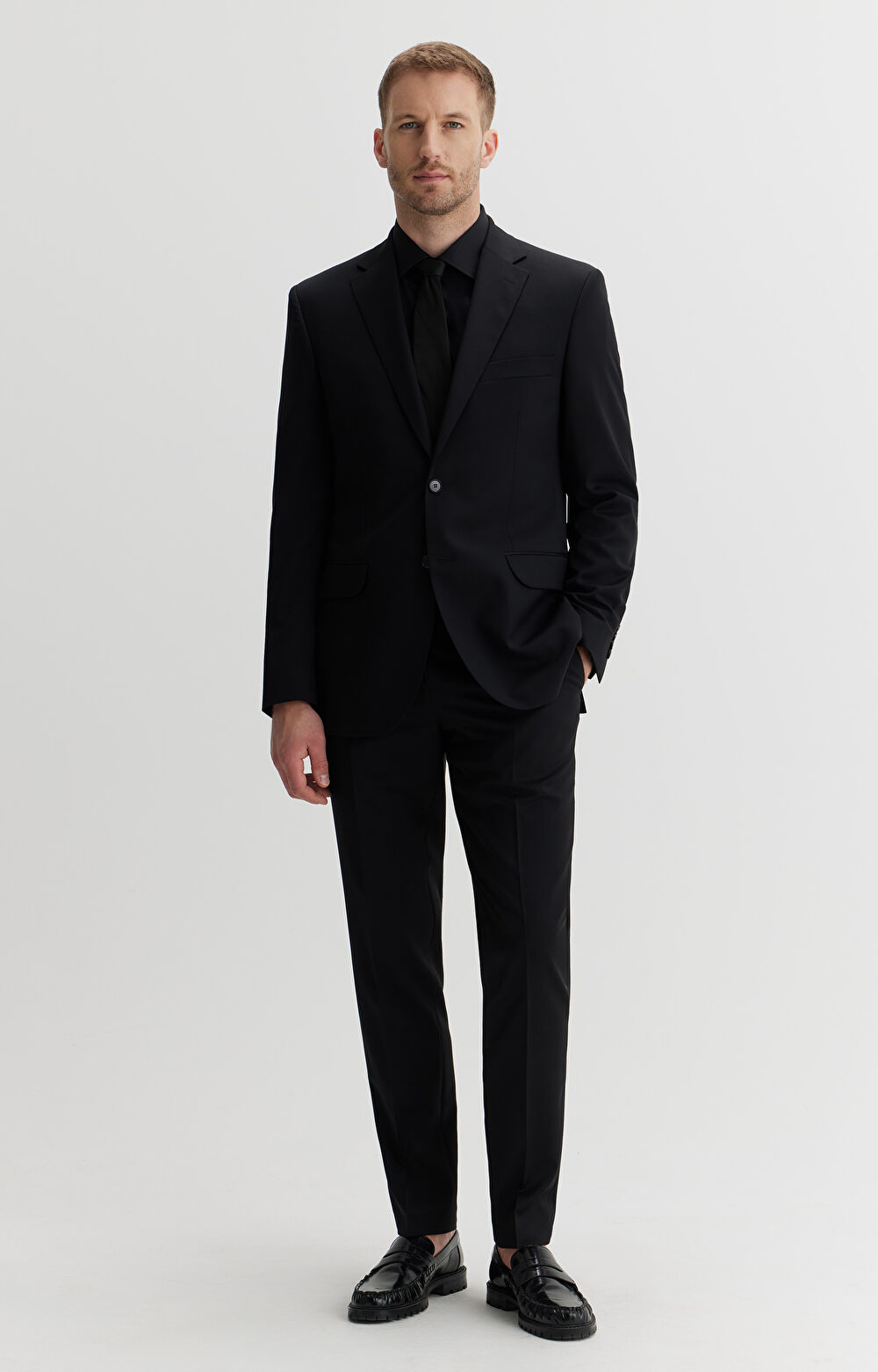 Wełniane spodnie super slim do garnituru - Mix&Match