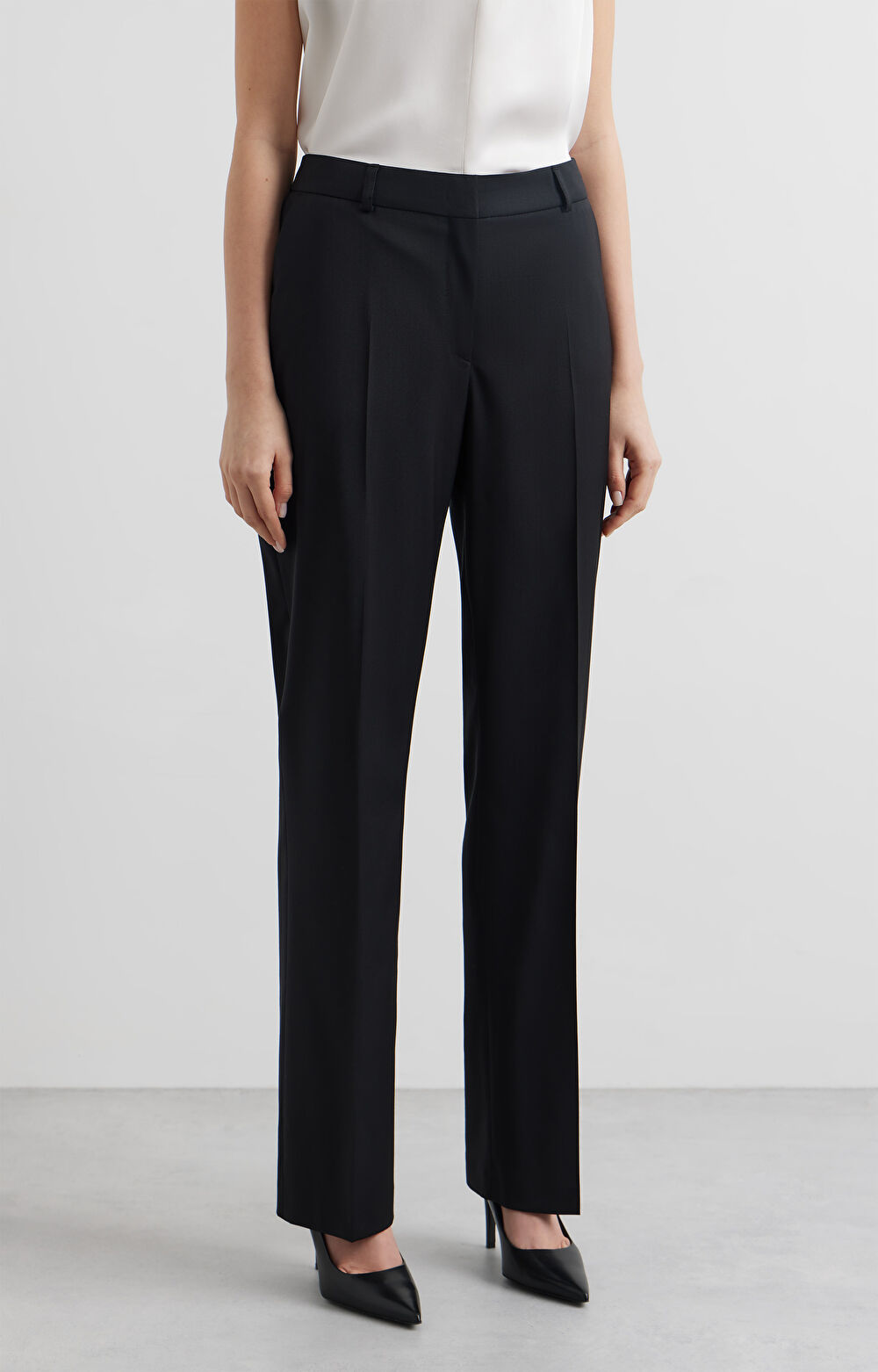 Wełniane spodnie slim do garnituru - Mix&Match - 3