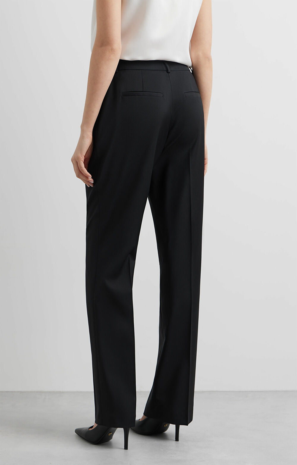 Wełniane spodnie slim do garnituru - Mix&Match - 4