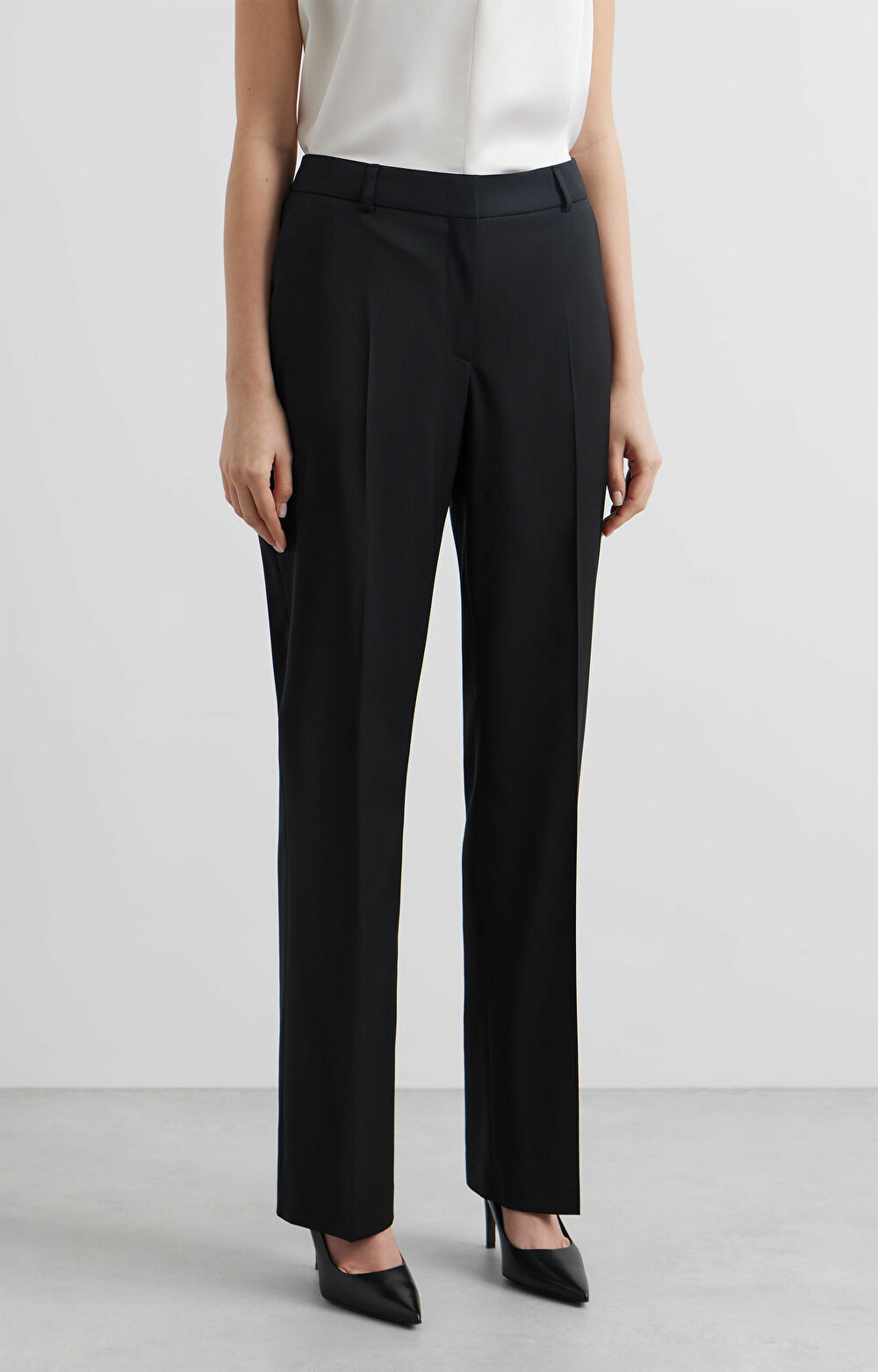 Wełniane spodnie slim do garnituru - Mix&Match - 3